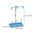 thumbnail image 2 of Soporte de carrete 3 cono Soporte de línea de bordado ajustable Máquina de coser azul, 2 of 4