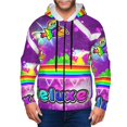 thumbnail image 3 of Sigee Geometry Dash (2) for Men's Zip-Up Hoodie Moisture Wicking and Breathable, Full Zip Hooded Sweatshirt,X-Large, 3 of 8