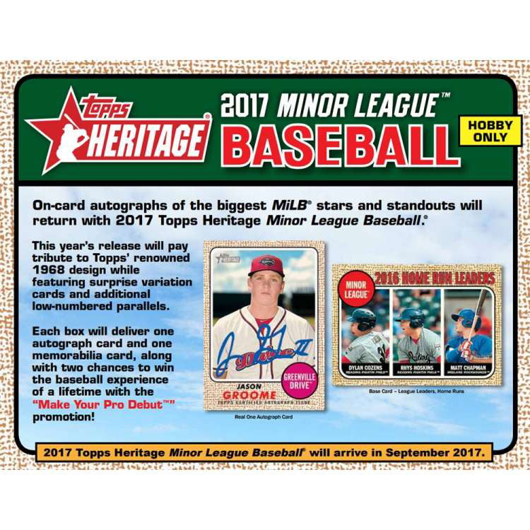 Factory Sealed! 2015 Topps Heritage Minor League Baseball Hobby Box 