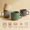 thumbnail image 5 of Soulgenix Coffee Mug, 15 oz Coffee Mugs Set of 4, Coffee Cups with Large Handle for Cappuccino, Latte, Tea, Hot Cocoa, Latte Mug, Morandi Color Ceramic Coffee Mug, Microwave and Dishwasher Safe, 5 of 8