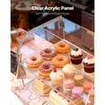 thumbnail image 3 of KFFKFF Bakery Display Case, 2-Tier Commercial Countertop Pastry Display Case, Clear Acrylic Bread Box for Kitchen, Party Cake Cabinet with Magnetic Rear Door, 22" x 14" x 14", 3 of 9