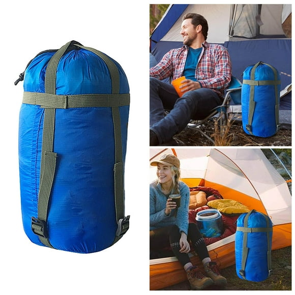 Camping & Hiking Large Capacity Nylon Compression Sack for Sleeping Bags Durable Stuff Sack for Backpacking Outdoor Storage Solution