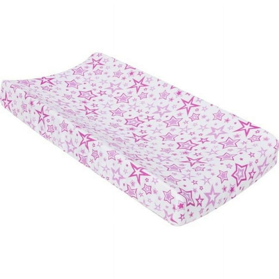MiracleWare 8344 Radiant Orchid Stars Muslin Changing Pad Cover