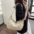 thumbnail image 3 of Bolsas de mano acolchadas para mujer, ligeras, acolchadas, para axilas, informales (blanco), 3 of 7