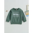 thumbnail image 2 of Child Girls Boys Football Print Pullovers Long Sleeve Round Neck Fall Sweatshirts, 2 of 8