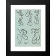 thumbnail image 2 of Henri Gaudier-Brzeska 11x14 Black Modern Framed Museum Art Print Titled - Five Studies of Dancing Figures (1910 - 1915), 2 of 5