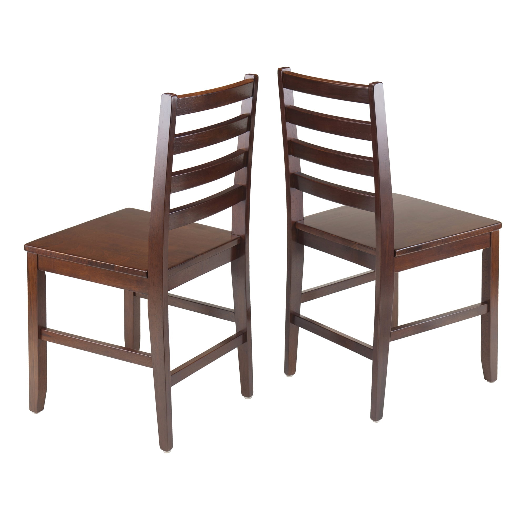 Winsome Hamilton Ladder- Back Dining Chairs, 2-Pc Set, Walnut Finish