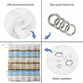 thumbnail image 3 of Vintage Blue Brown Shower Curtain Set - 72" x 78" Washable Bathtub Curtain with 12 Hooks, Retro Country Shabby Wood Grain Waterproof Fabric Stall Shower Curtains for Bathroom/Bathtub Décor, 3 of 6