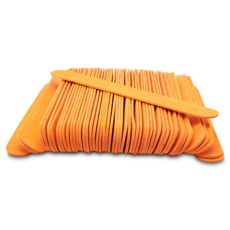 Orange Jumbo Craft Sticks 6 inch, Pack of 500 Popsicle Sticks for