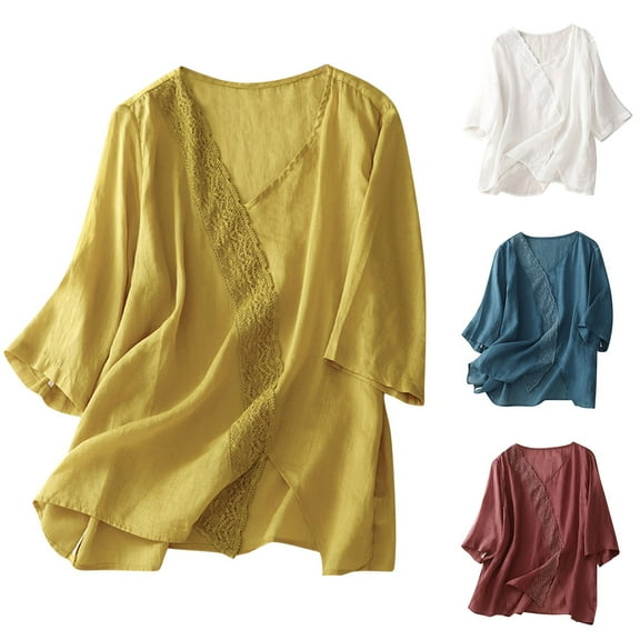 Fesfesfes Cute Tshirt for Women's Fashion Casual T-Shirt Short Sleeve V-Neck Sweatshirt Tops Blouse Workout T Shirts for Women L(US:8)