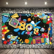 80s Theme Birthday Party Backdrop - Retro Hip Hop Sign for Birthdays, Weddings, and More | Fun, Colorful Decor for Any Celebration