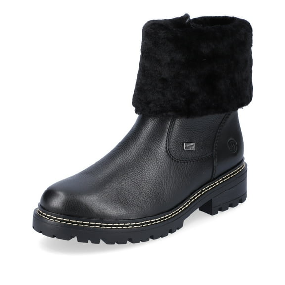 Remonte Women's Waterproof Side-Zipped Ankle Boots, Black, Size EU 43 (D0B71-01)