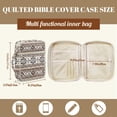 thumbnail image 5 of TSOVTHRID Aztec Tribal Geometric Print Bible Case for Christian, Bible Cover Case with Multi Pockets, Portable Bibles Protective Cover with Handle, 10.6 x 8.3 x 2.2 Inch, 5 of 7