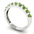 thumbnail image 2 of 0.63 ctw Wedding Band for Women - 18K White Gold Natural Peridot Stackable Eternity Ring, 2 of 6