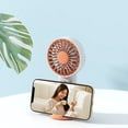 thumbnail image 5 of Yoofe Retro Portable Fan, Mini Personal Handheld and Desktop with Base, 3 Powerful Speed, USB Rechargeable Fan for Travel, Summer, Outdoor, Indoor(Orange), 5 of 6