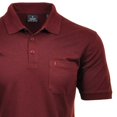 thumbnail image 2 of RAGMAN Polo Hombre - Top, Polo de Punto Suave, Mezcla de Algodón, Bolsillo en el Pecho, Tapeta de Botones, Corto, Color sólido Rojo 8XL (XXXXXXXX-Large), 2 of 3