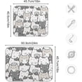 thumbnail image 3 of SKYSONIC Dish Drying Mat for Kitchen Counter Kawaii Cute Cats Cartoon Eco Friendly Drying Mat - Easy to Clean Heat Resistant Dish Mat - 16x18, 3 of 6