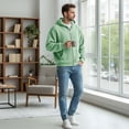 thumbnail image 7 of Sweatshirt for Men Waffle Full Zip Up Hooded Sweatshirts Long Sleeve Solid Hoodie Jacket Spring 2026 Casual Loose Fit Coat, 7 of 7