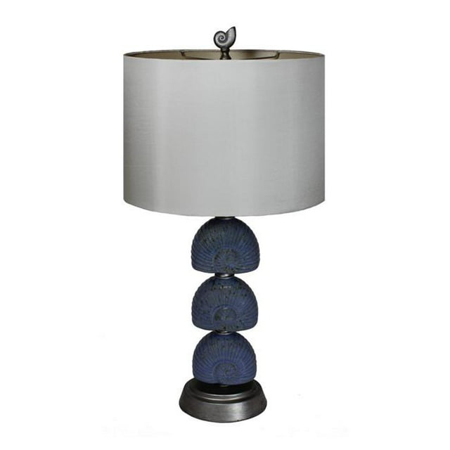Urban Designs 1325295 32 in. Coastal Seashell Glazed Ceramic Table Lamp