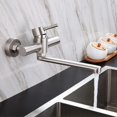 thumbnail image 2 of Kitchen Mixer Tap Kitchen Sink Faucet 360 Swivel Stainless Steel Cold and Hot Wall Mounted Mixer Tap, 2 of 5