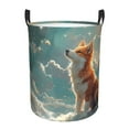 thumbnail image 1 of Balery Starry Sky Cloud Fox Cesta de ropa redonda con asas, impermeable, independiente, para ropa, juguetes, dormitorio y familia-Medium, 1 of 6
