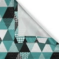 thumbnail image 4 of Ambesonne Geometric Valance Pack of 2, Cold Tones Triangle Print, 42"X12", Seafoam and Grey, 4 of 5
