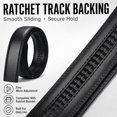 thumbnail image 4 of Men's Ratchet Belt Replacement Strap Only, PU Leather Strap for Automatic Buckle, Cut to Fit 31"-61" Waist, Black Brown - TRISJEM, 4 of 8