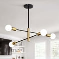thumbnail image 1 of Lámpara colgante LED, lámpara industrial retro negra E27, lámpara de techo con ángulo ajustable de 180°, luces vintage para sala de estar, cocina, dormitorio, comedor (bombilla no incluida), 1 of 5
