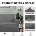 thumbnail image 2 of Easy-Going 3 Pieces Super Stretch couch cover, Loveseat size, Light Gray (Slipcover Only), 2 of 7