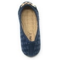 thumbnail image 6 of Victoria K Women's Quilted Denim With Gold Link Ballerina Flats, 6 of 6