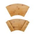 thumbnail image 2 of BambooMN Bamboo Sushi Board Serving Tray, Fan, 11.6" x 5.7" x 1.2" Carbonized Brown, 2 Pieces, 2 of 2