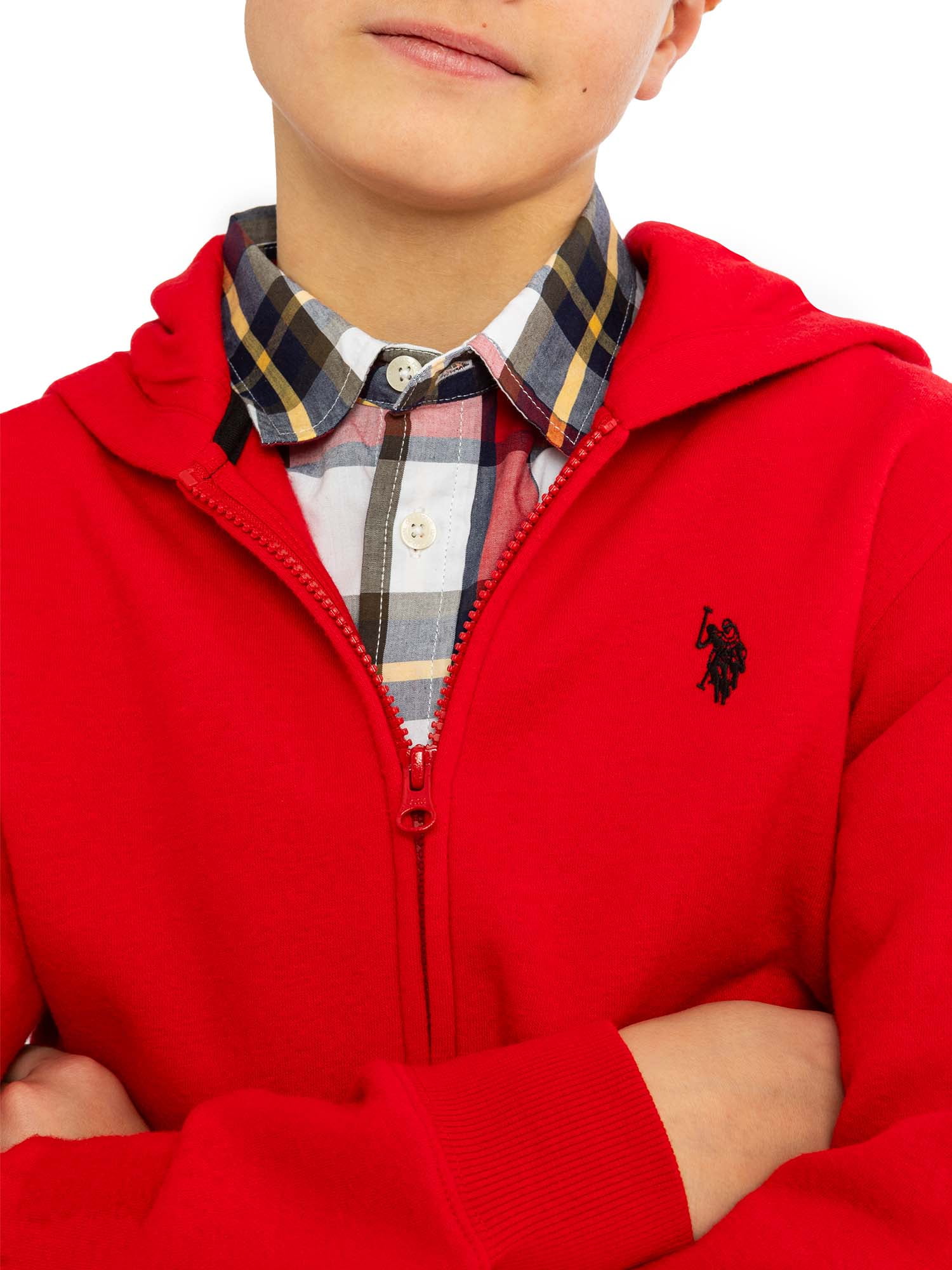 U.S. Polo Assn. Boys Fleece Zip-Up Hoodie, Sizes 4-18