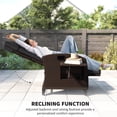 thumbnail image 4 of Outsunny Fauteuil Inclinable d'Extérieur avec Dossier Réglable, Coussin, Noir, 4 of 10