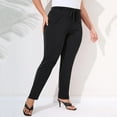 thumbnail image 2 of Womens Plus Size Work Pants With Belt Elastic High Waist Casual Pants With Pockets Pencil Leg Pants, 2 of 5