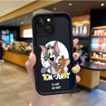 thumbnail image 3 of Funda de teléfono con dibujos animados Happy Tom y Jerry para iPhone, fundas suaves antideslizantes para iPhone 15, 14, 13, 12, 11 Pro Max, 15, 14 Plus, X, XS Max, 8, 7, 6, 3 of 5