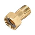 thumbnail image 1 of Conector de tubería de latón, nipple hexagonal, conector roscado macho G3/4 x hembra G1 para acoplamiento de medidor de agua de 60mm de longitud, 1 of 3
