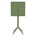 thumbnail image 6 of Luxury Commercial Living 24" Olive Green Square Folding Bar Table, 6 of 9