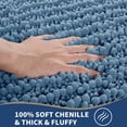 thumbnail image 2 of Juego de alfombras de baño Yimobra Chenille de 2 piezas, color azul vaquero, 2 of 6