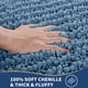 thumbnail image 2 of Juego de alfombras de baño Yimobra Chenille de 2 piezas, color azul vaquero, 2 of 6