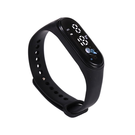 NovaStitch Small Watch LED Digital Watch Men with Cartoon Theme, Electronic Wristwatch Display Time Date Month, Fashion Digital Bracelet Watch for Women Daily Wear - Black