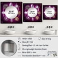 thumbnail image 4 of Designart "Enigmatic Magenta Divine Chakra Energy I" Modern Geometric Square Mirror Wall Decor Modern - Large Purple Square Bathroom Mirror - Square Printed Wall Mirror Art, 4 of 5