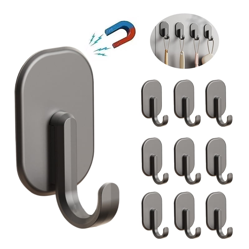4/10PCS Strong Magnetic Hooks Kitchen Key Magnetic Hook Fridge Multi-Purpose Storage Hooks Bathroom Hanger Fridge Storage