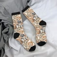 thumbnail image 5 of Rateoe Floral Paisley for Women Casual Calf Socks - Cute Crew Socks - Thin Soft Above Ankle Socks Size 5-11, 5 of 6