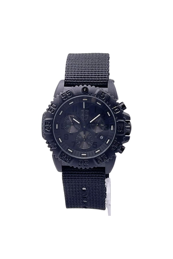 s Luminox Navy Seal Colormark Chrono Black Dial Nylon Mens Quartz Watch XS.3081.BO