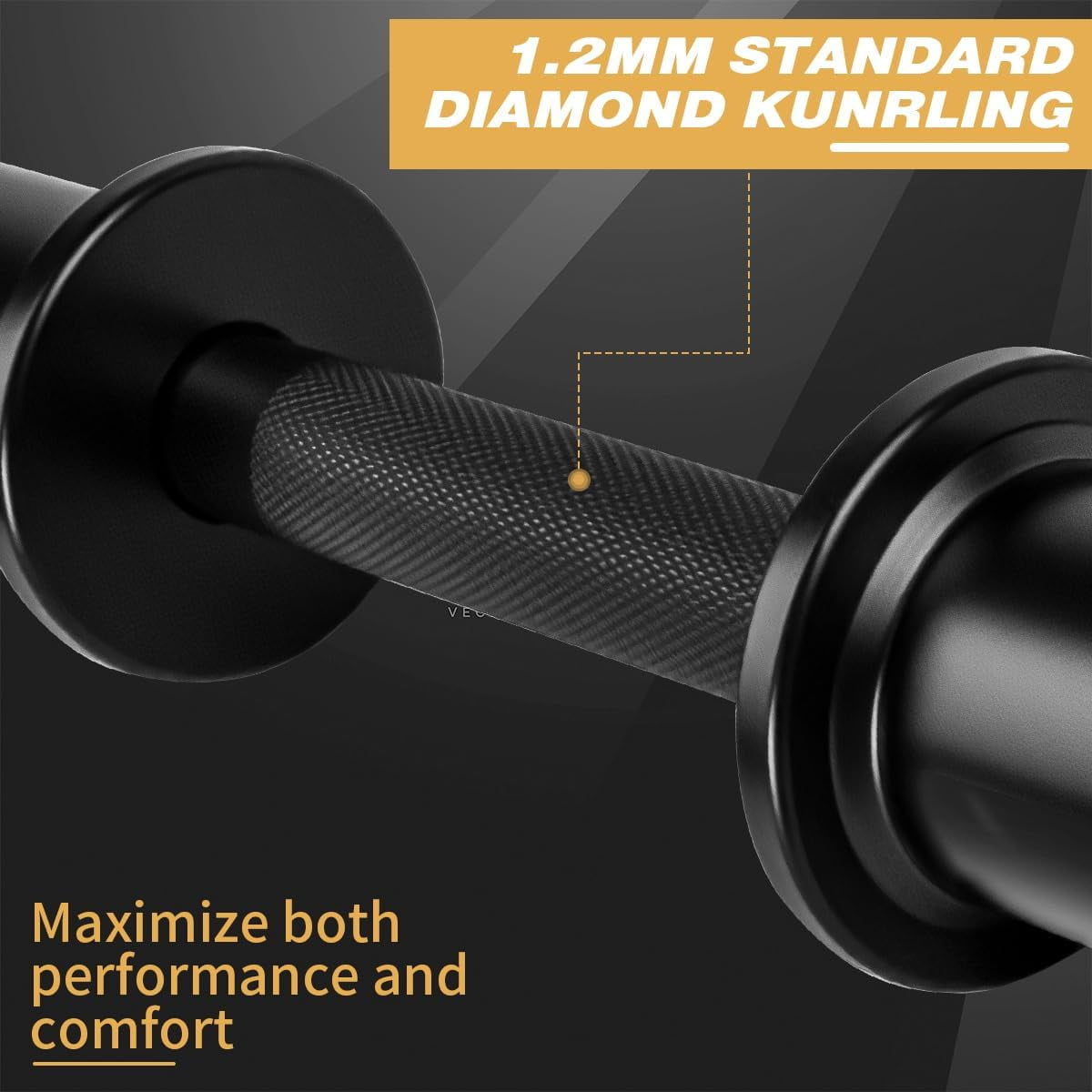 16 Inch Olympic Dumbbell Handles Pair with Rotating Sleeves & Spring Collars for 2-Inch Weight Plates, Heavy Duty Steel Barbell Set for Home Gym Strength Training