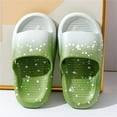 thumbnail image 4 of WUANDIXFA House Slippers for Kids Flip Flops for Girls Cute Shoes Cloud Slides Shower Slippers Bathroom Pool Sandals Boys Comfy Thick Sole Slippers Summer Non-Slip Beach Shoes Green,US 1, 4 of 5