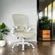 thumbnail image 2 of Silla Ergonómica de Oficina, Silla Giratoria con Malla, Soporte Lumbar y Reposacabezas, Reposabrazos Abatibles, Beige, 2 of 9