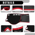 thumbnail image 4 of Unique Bargains Dash Cover Car Center Console for Suzuki SX4 2014-2018 Polyester Black Red 1Pc, 4 of 7