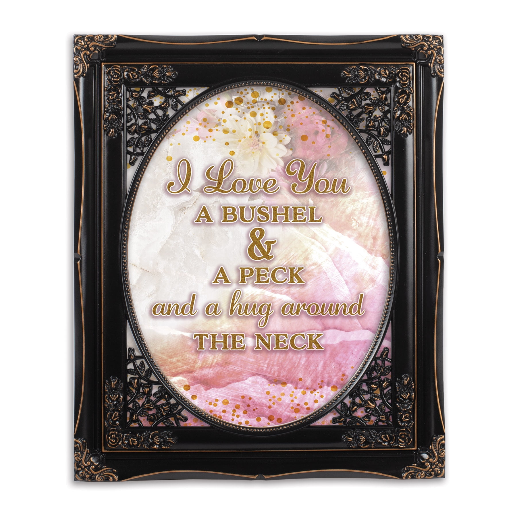 Bushel And A Peck Solid Black 8 x 10 Oval Wall And Tabletop Photo Frame