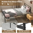 thumbnail image 4 of Giantex Twin Metal Platform Bed Frame, Mattress Foundation w/Strong Support Slats, No Box Spring Needed, Black, 4 of 7